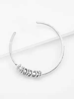 Mini Ring Decorated Cuff Bracelet