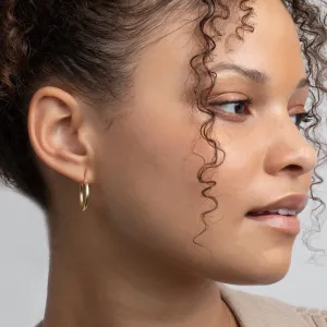 Minimalist Hoop Earring - 18K Gold Vermeil