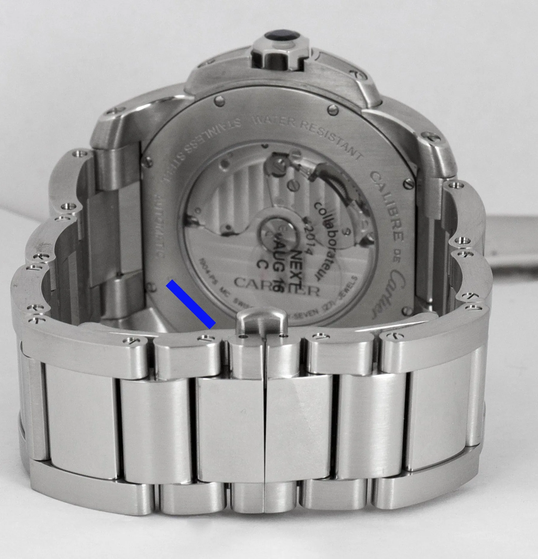 MINT 2017 Cartier Calibre W7100015 Silver Roman 42mm Stainless Date 3389 Watch