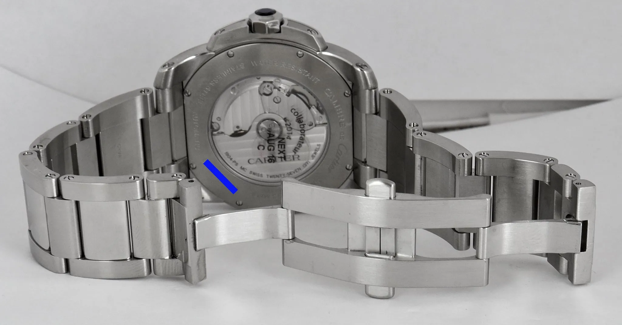 MINT 2017 Cartier Calibre W7100015 Silver Roman 42mm Stainless Date 3389 Watch