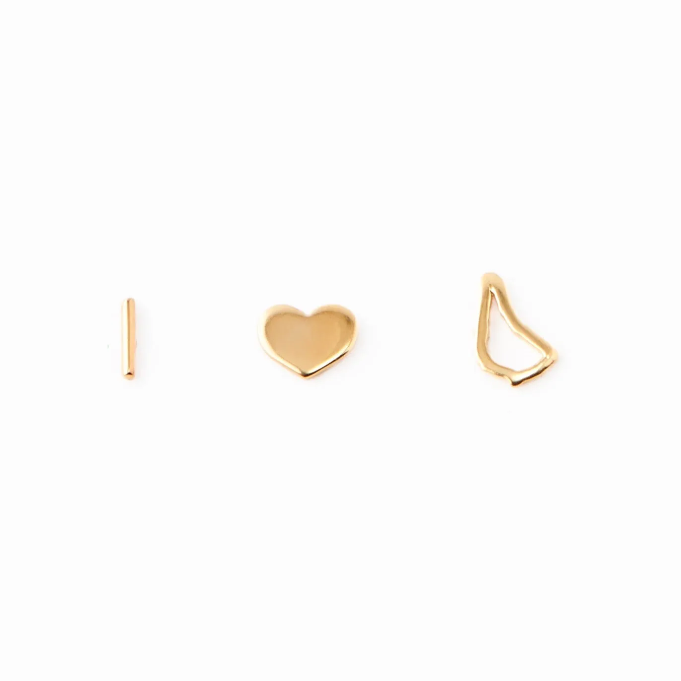 Mix & Match Single Gold Earring Studs
