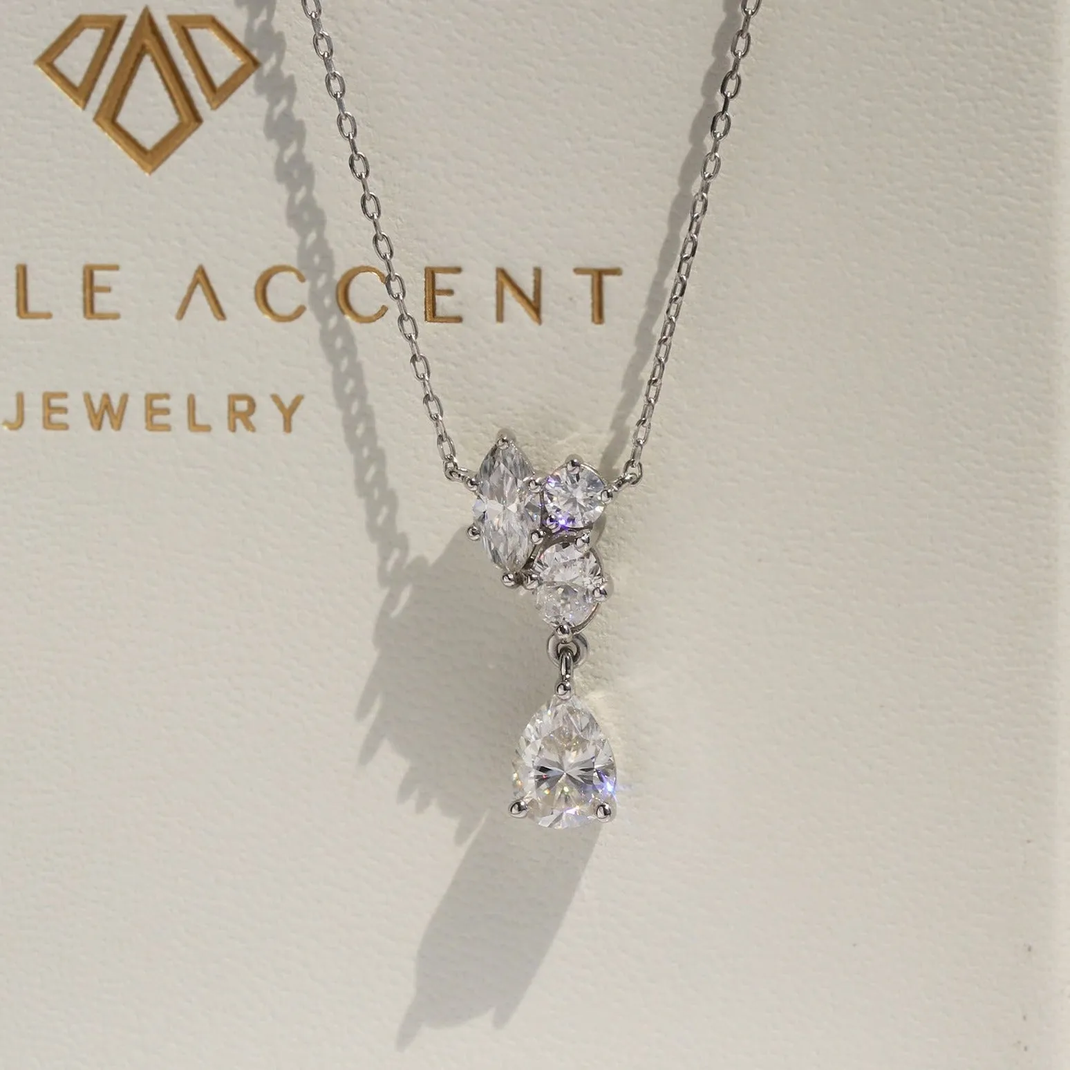 Moissanite Dewdrop Brilliance Earrings & Necklace