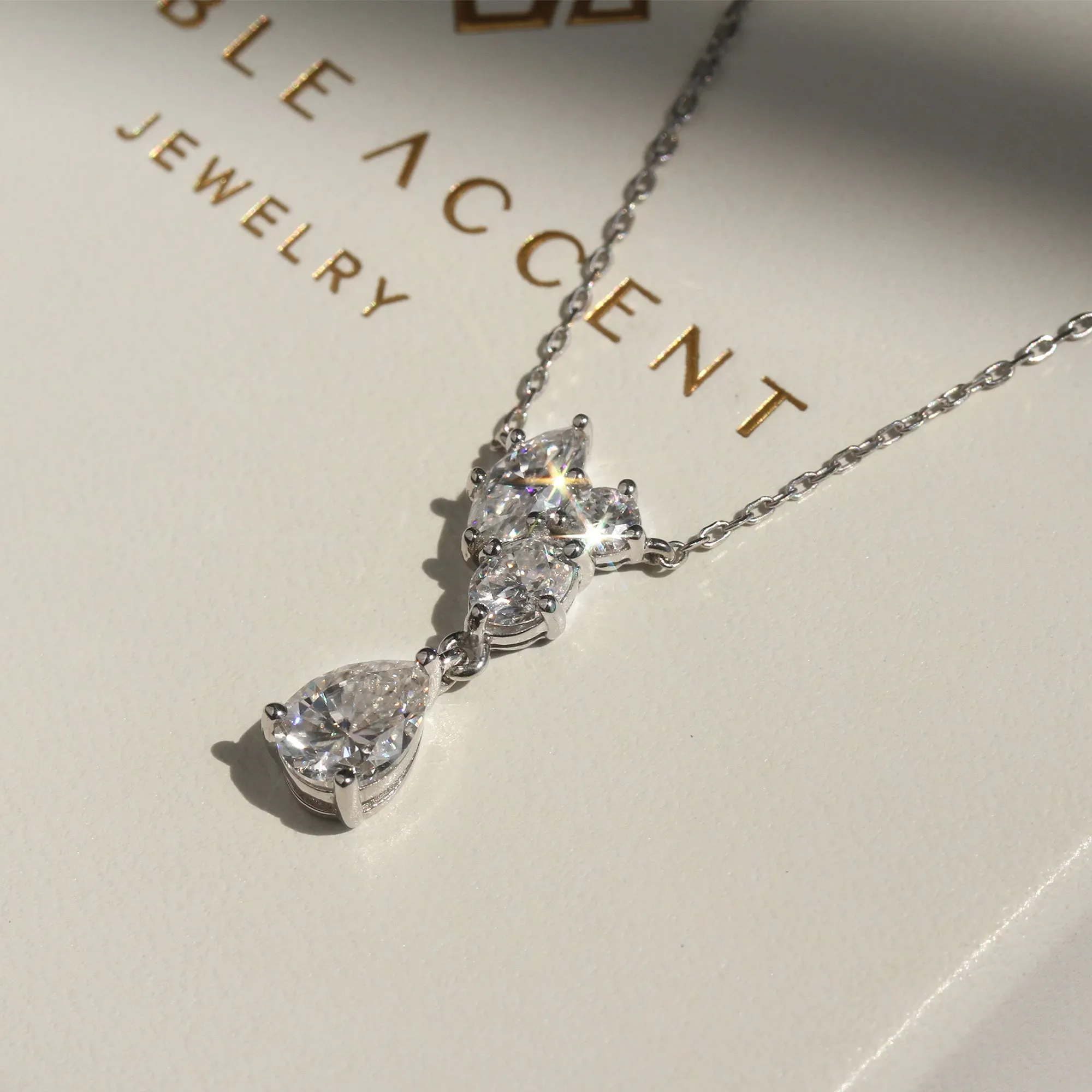 Moissanite Dewdrop Brilliance Earrings & Necklace