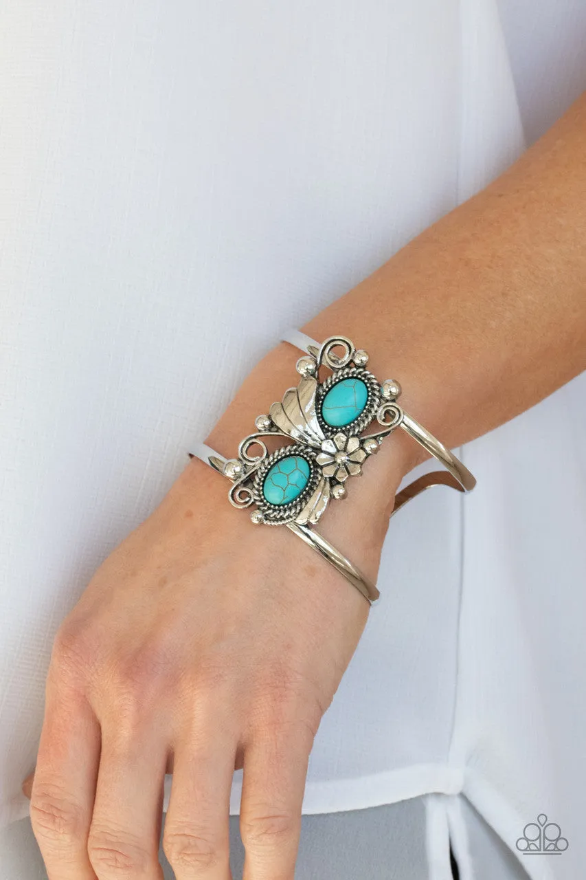 Mojave Flower Girl Blue Paparazzi Bracelet