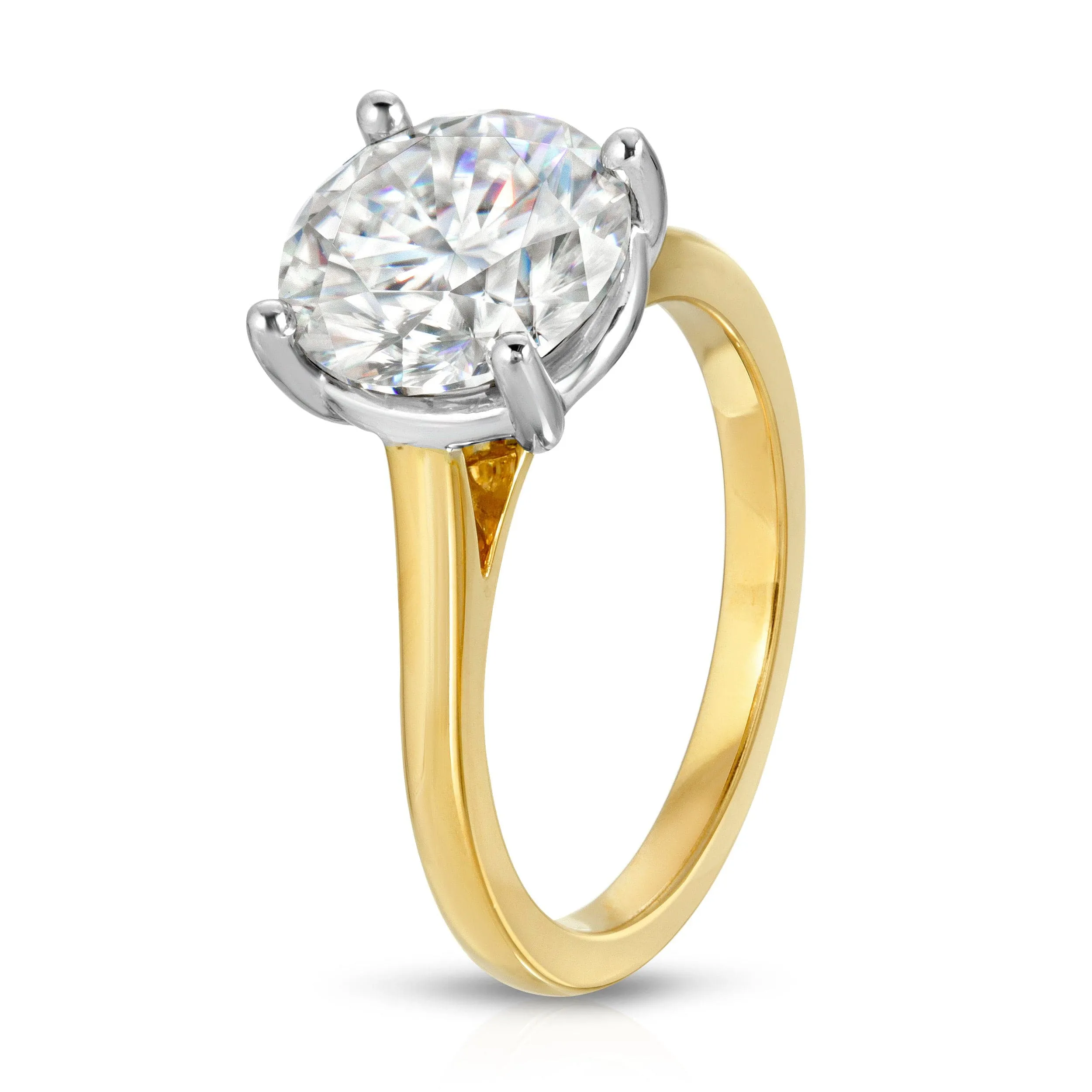 Morgan (3ct) Round Moissanite Engagement Ring