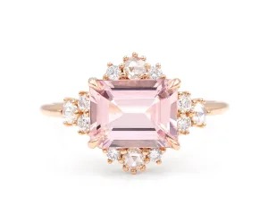 Morganite Flare Ring