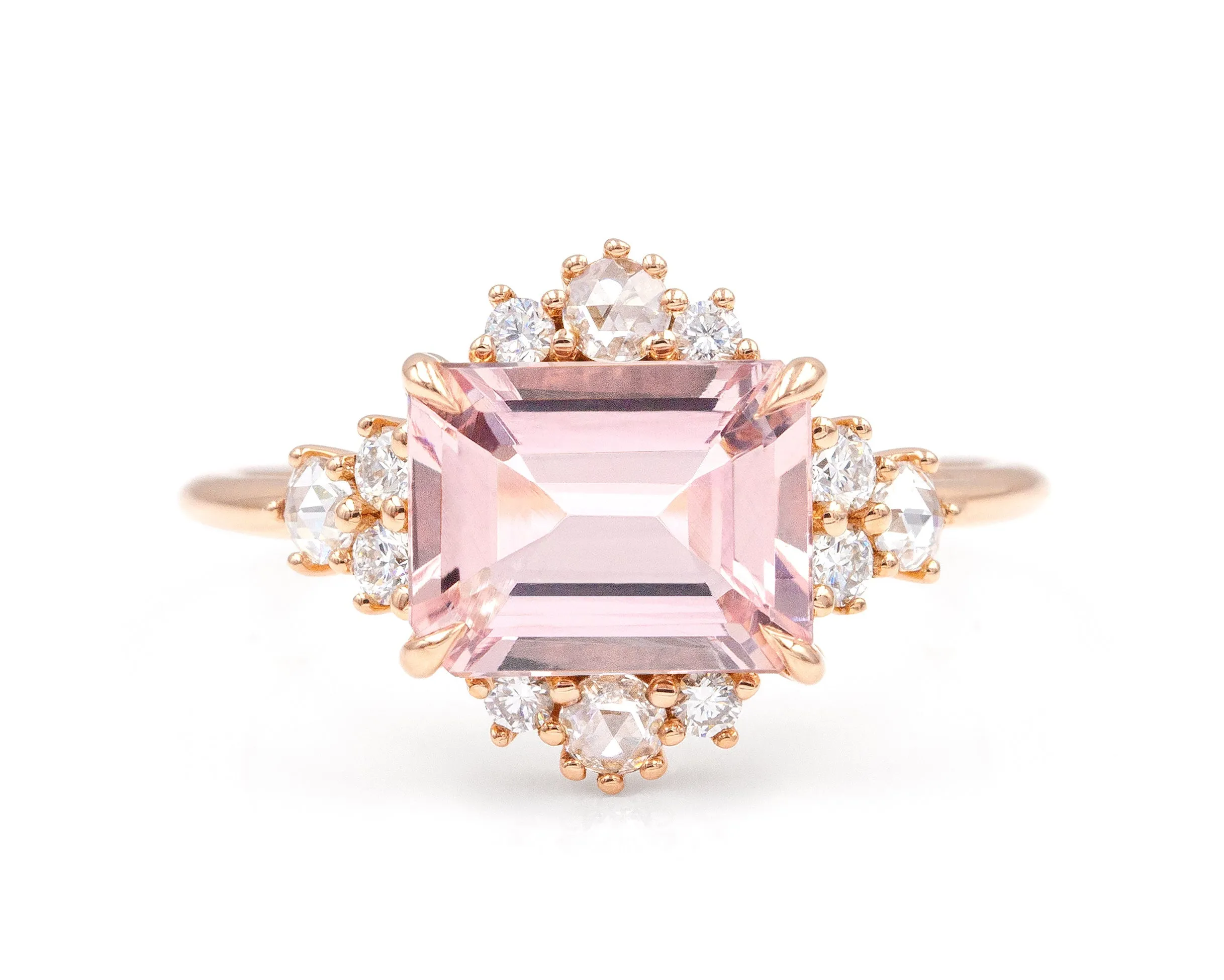 Morganite Flare Ring