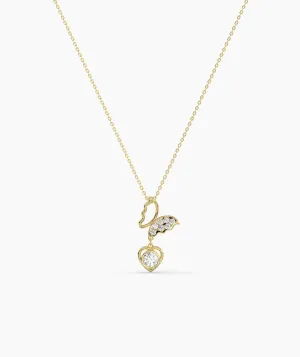 Multi-Charm Diamond Heart Necklace