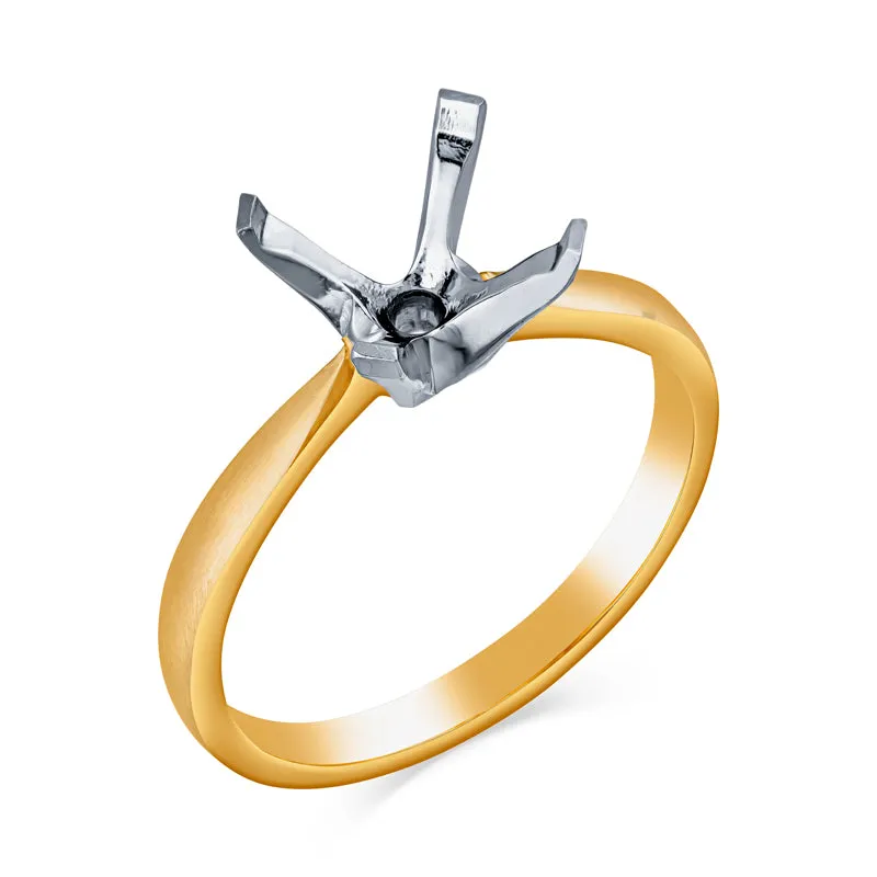 Narrow Solitaire Engagement Rings Pinched Band