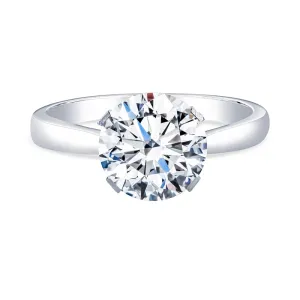 Narrow Solitaire Engagement Rings Pinched Band