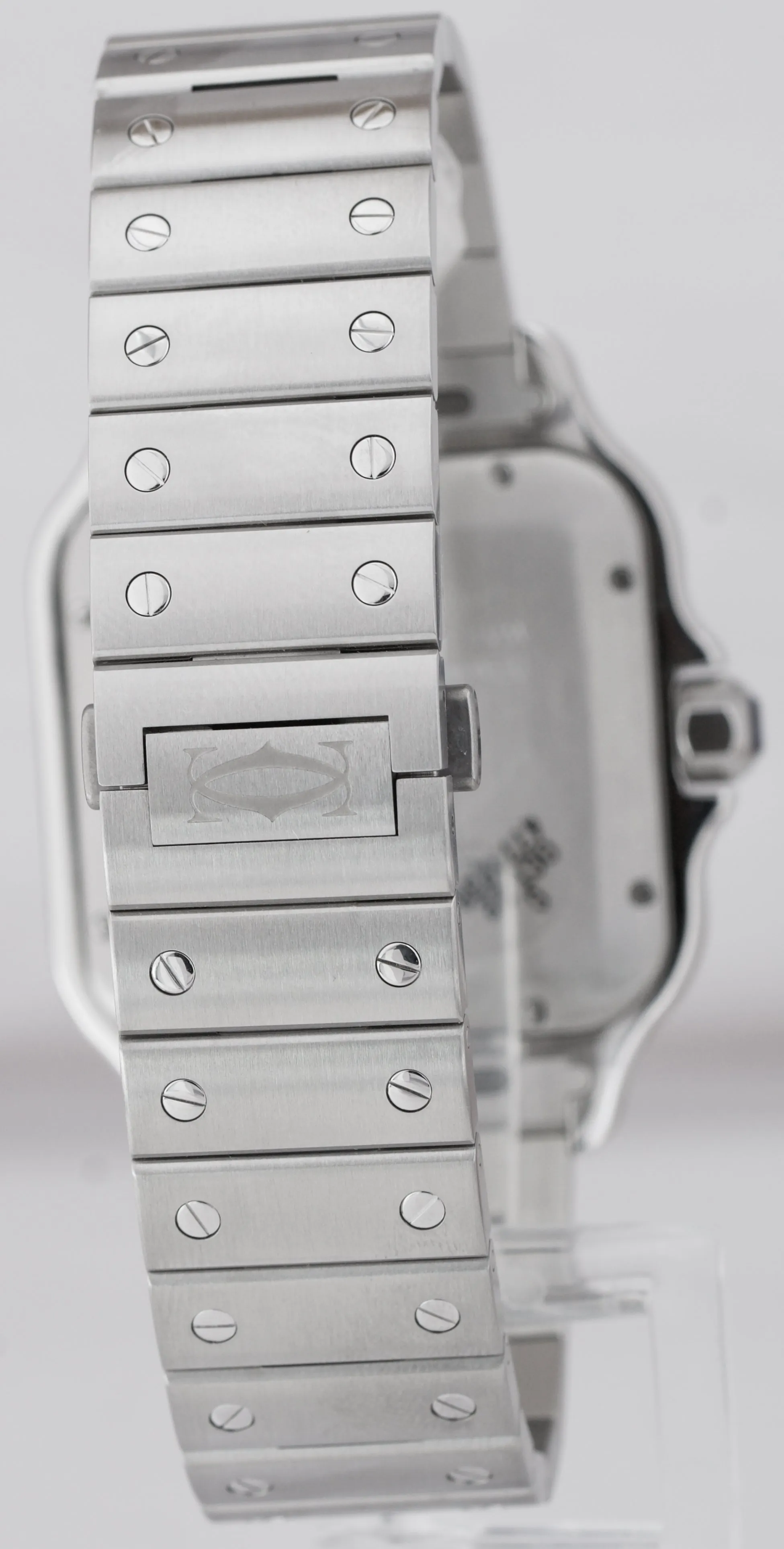 NEW Cartier Santos 42mm Automatic Stainless Steel White 4072 Watch WSSA0018