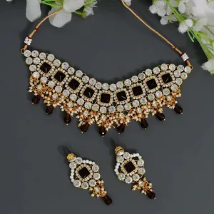 New Kundan Necklace Set With Beautiful Stone