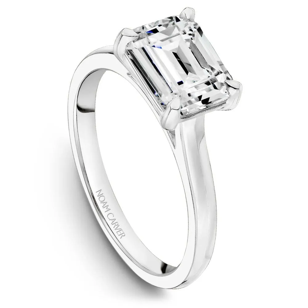 Noam Carver East West Emerald Solitaire Engagement Ring