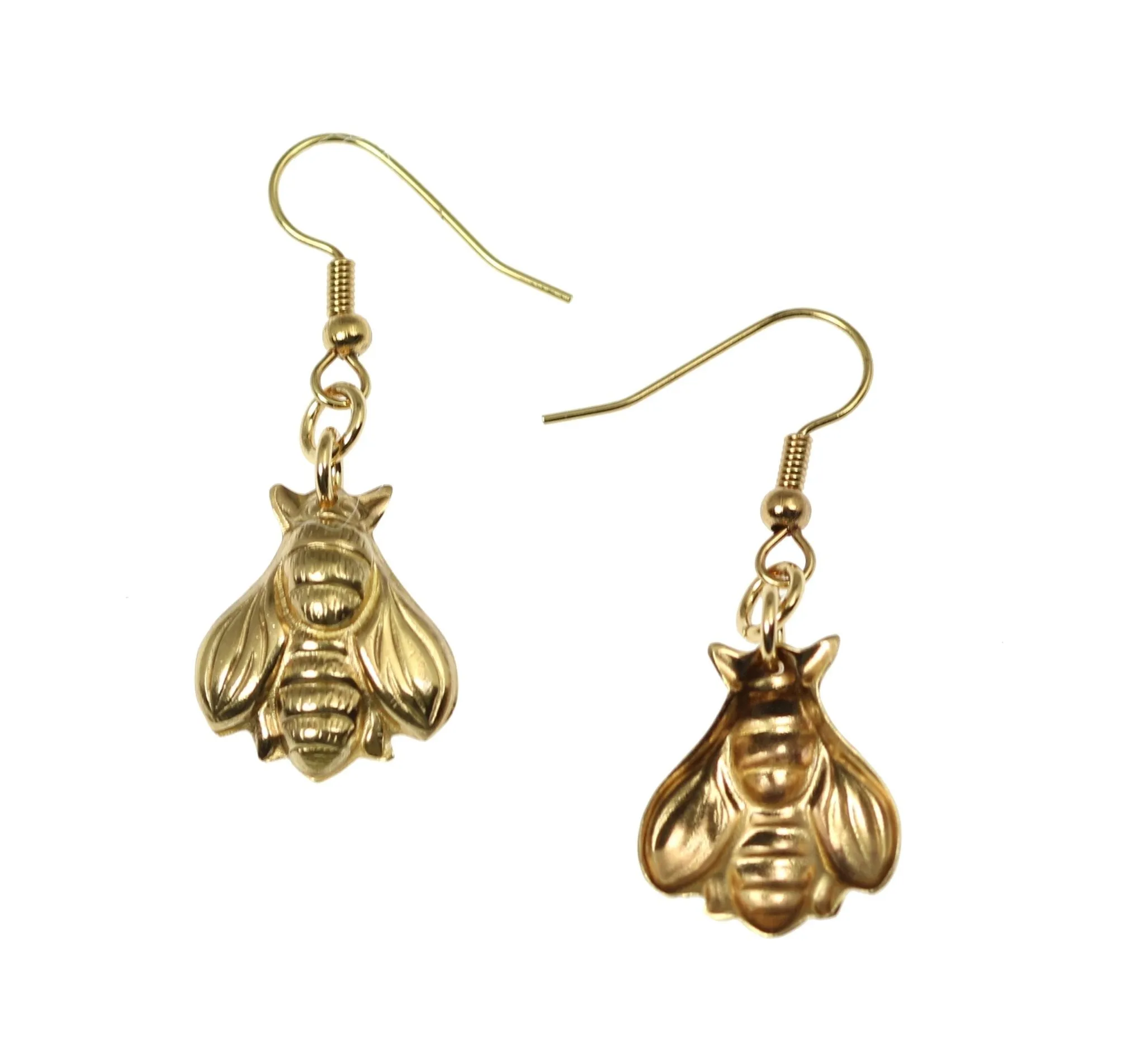 Nu Gold Honey Bee Earrings