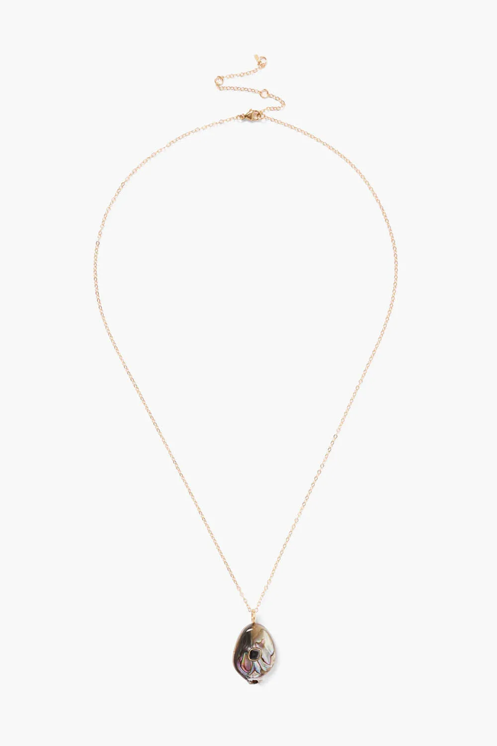 Oasis Abalone Necklace in Yellow Gold