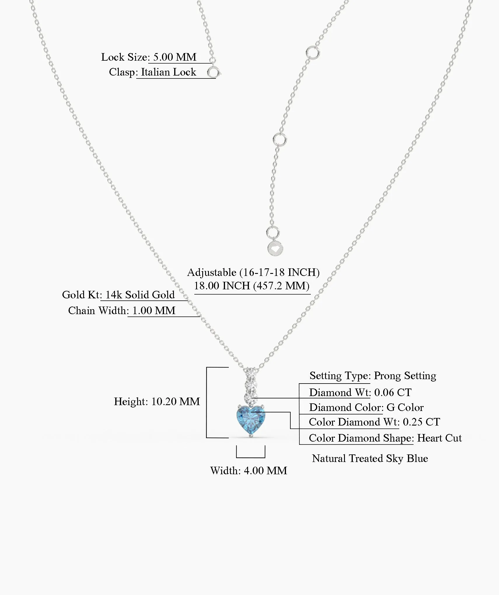 Ocean’s Embrace Heart Necklace