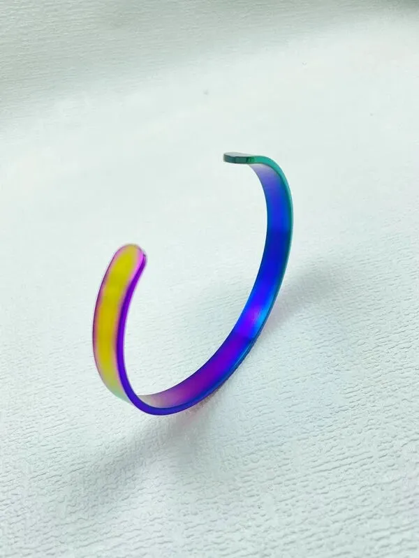 Oil Spill Metal Cuff Bracelet