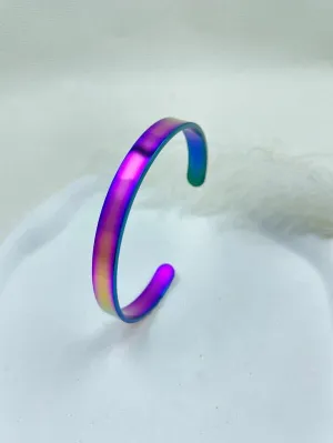 Oil Spill Metal Cuff Bracelet