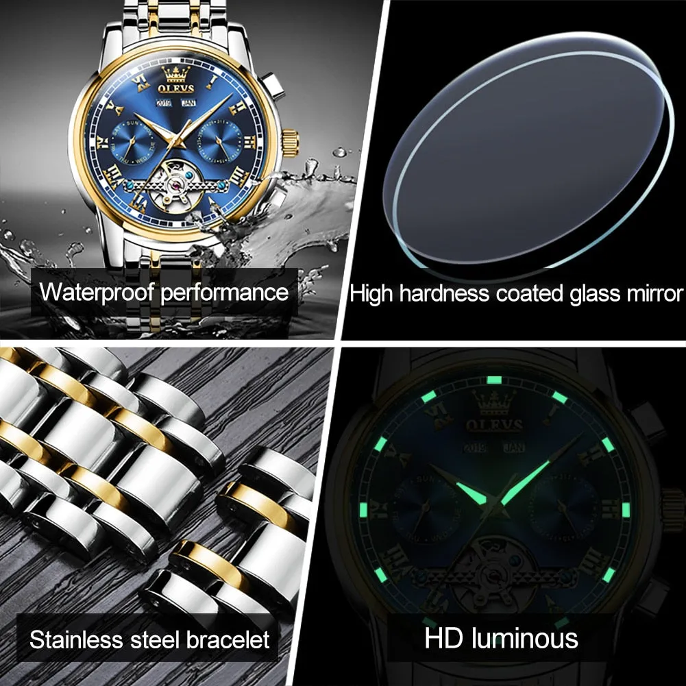 OLEVS Stainless Steel Men Watches