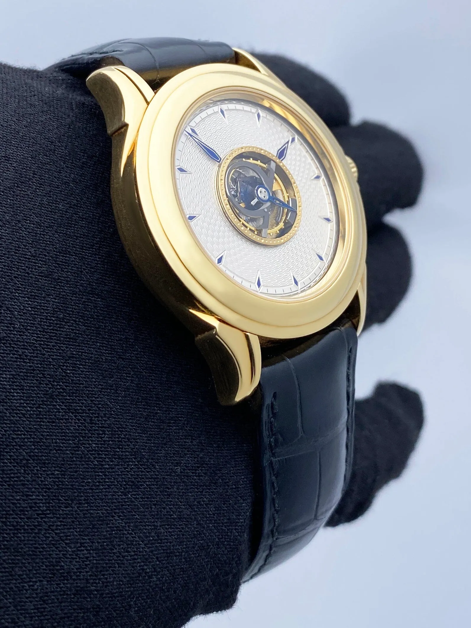 Omega De Ville 5910.30.01 Tourbillon Yellow Gold Mens Watch
