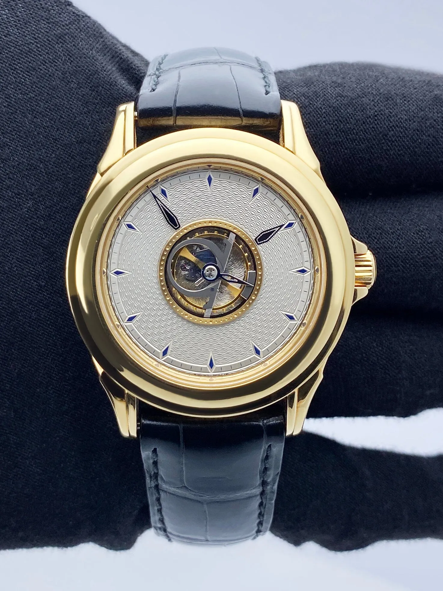 Omega De Ville 5910.30.01 Tourbillon Yellow Gold Mens Watch