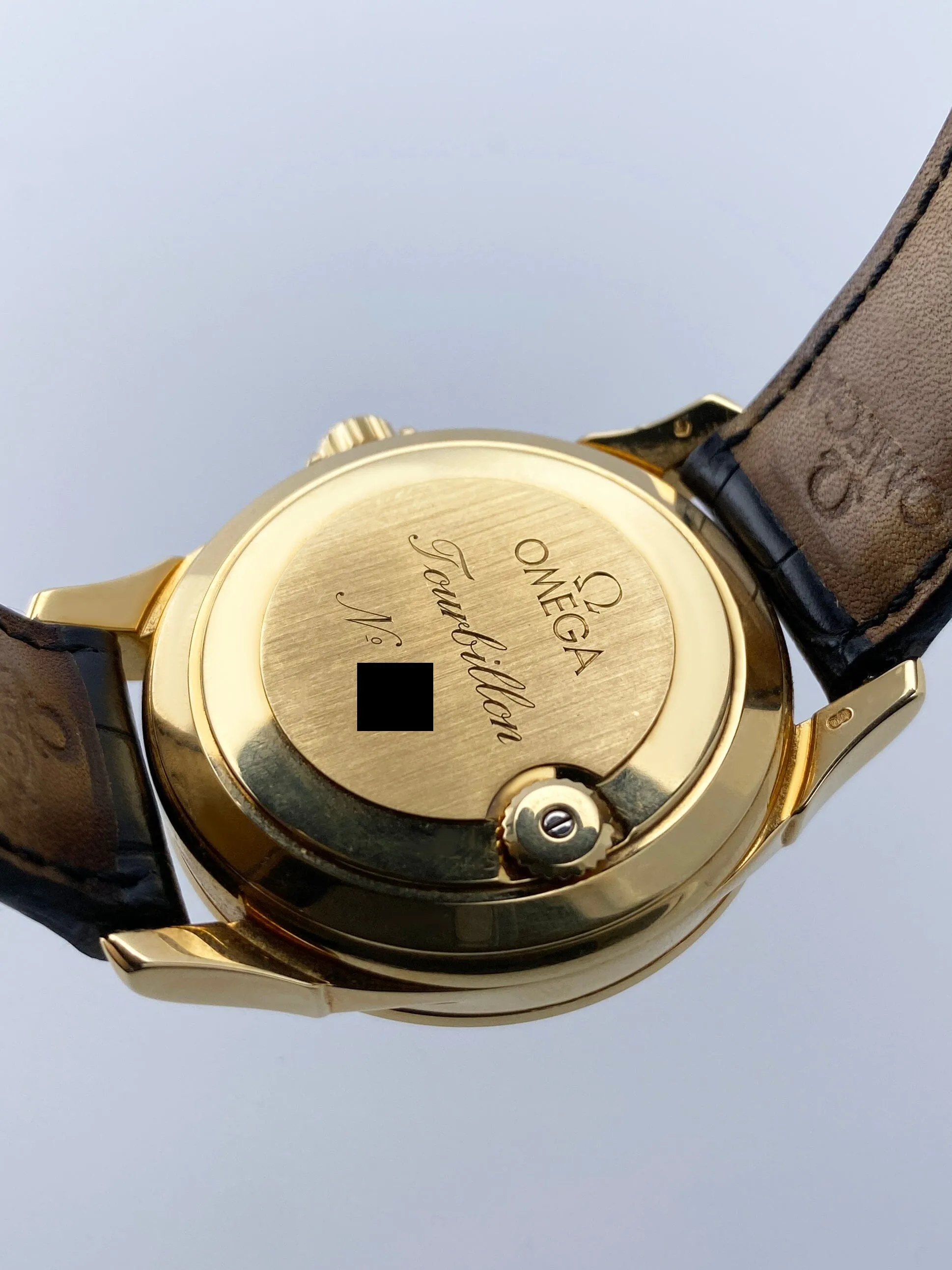 Omega De Ville 5910.30.01 Tourbillon Yellow Gold Mens Watch