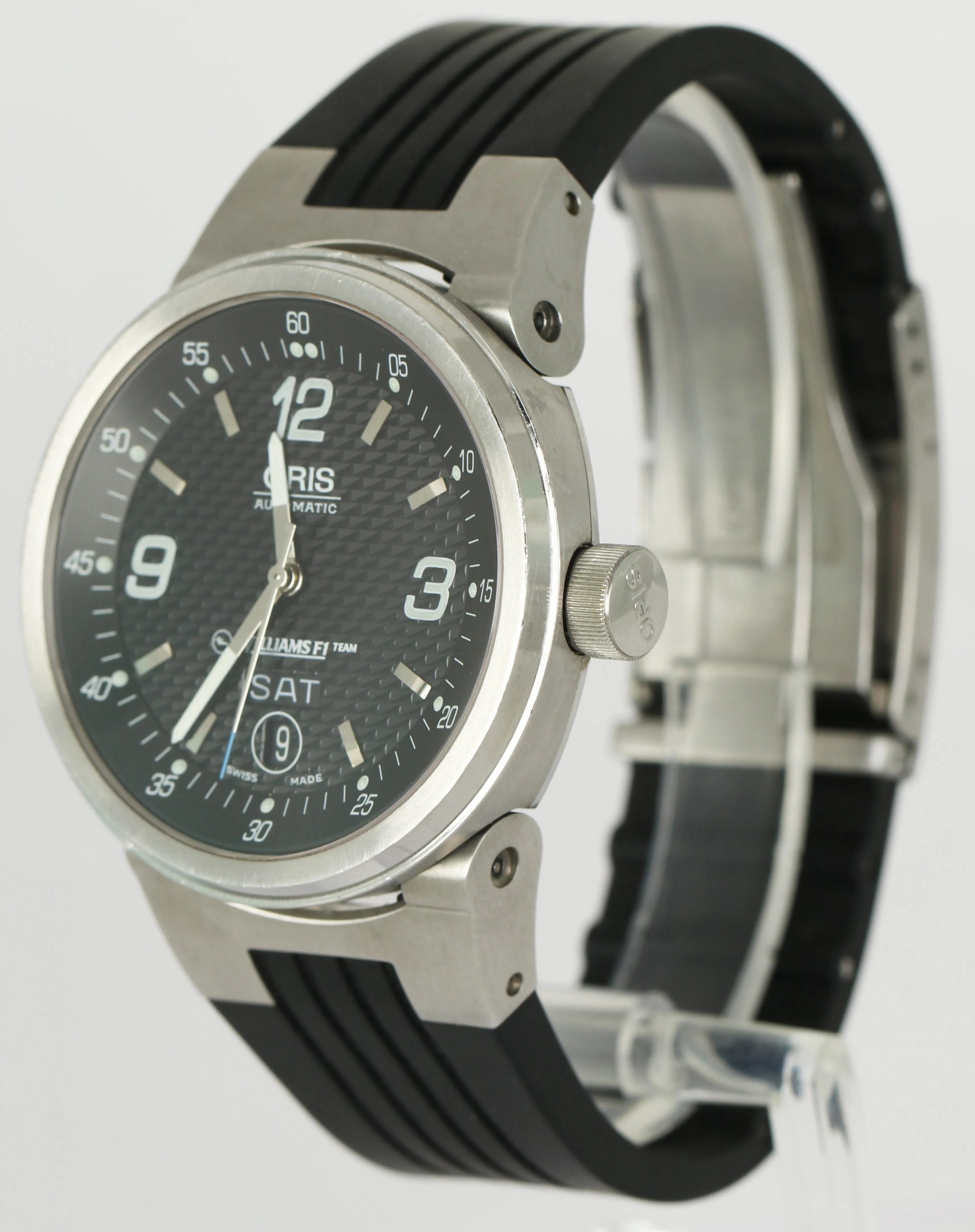 Oris Williams F1 Black Stainless Steel Rubber Strap 40.5mm Automatic Watch 7560