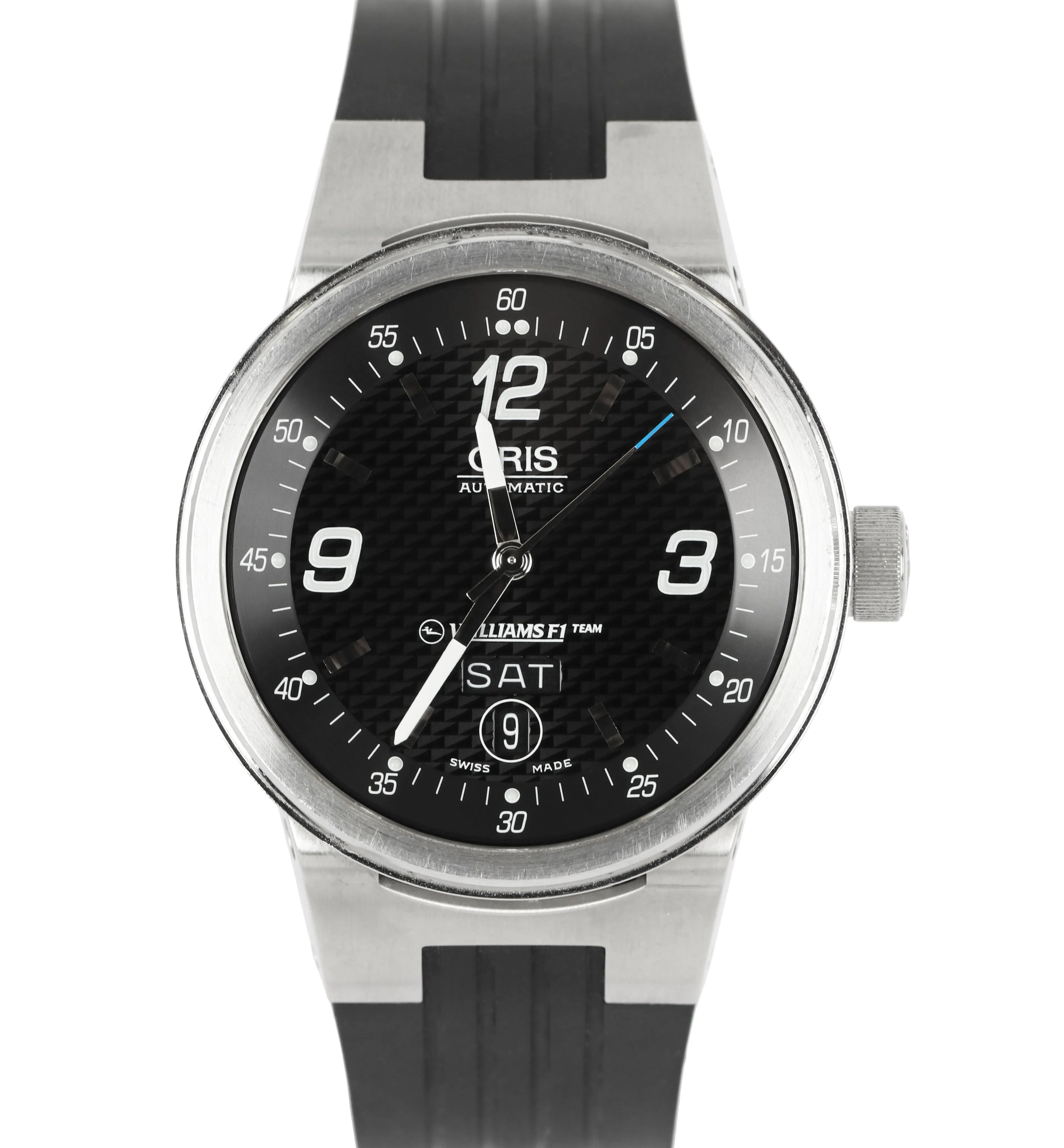 Oris Williams F1 Black Stainless Steel Rubber Strap 40.5mm Automatic Watch 7560