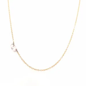 Oval Diamond Floating Necklace