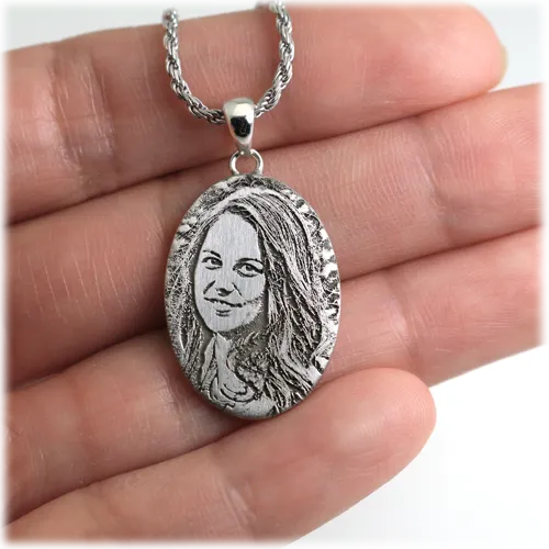 Oval Photo Pendant