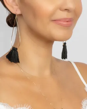 Palm Drop Earrings, Gold Filled