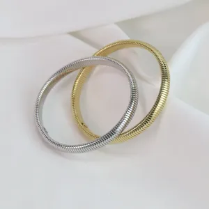 Paros | Stainless Steel 18K Gold Plated or Silver Snake Bracelet