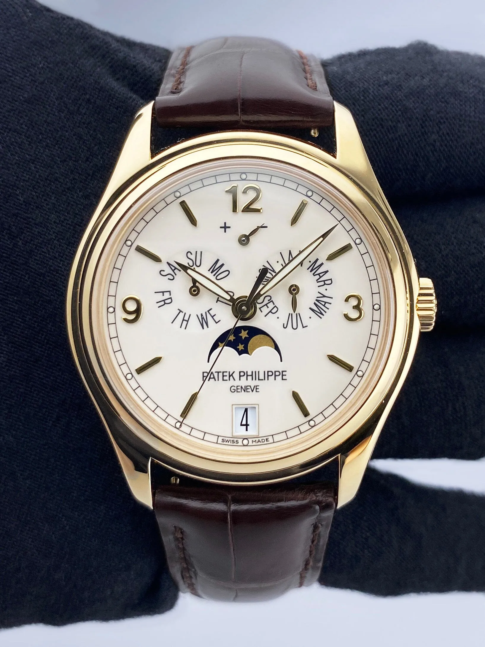 Patek Philippe Annual Calendar 5146J Cream Dial Mens Watch With Box Papers