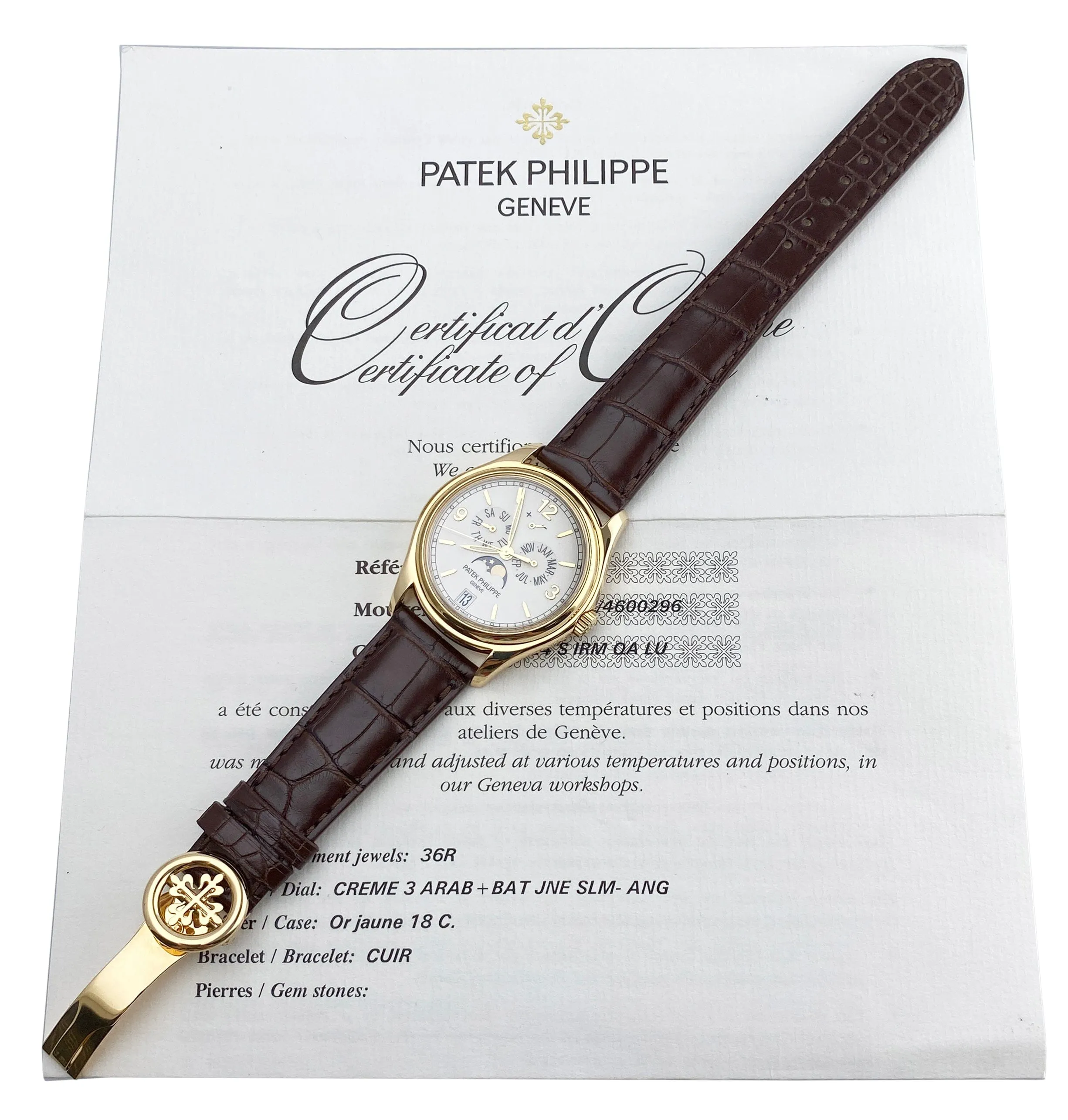 Patek Philippe Annual Calendar 5146J Cream Dial Mens Watch With Box Papers