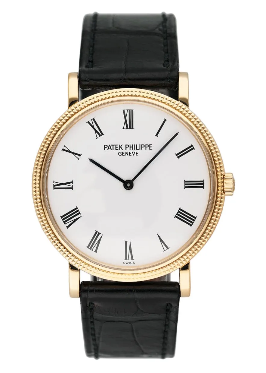 Patek Philippe Calatrava  5120J 18K Yellow Gold Mens Watch Box Papers
