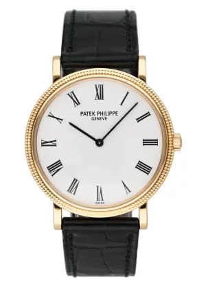 Patek Philippe Calatrava  5120J 18K Yellow Gold Mens Watch Box Papers