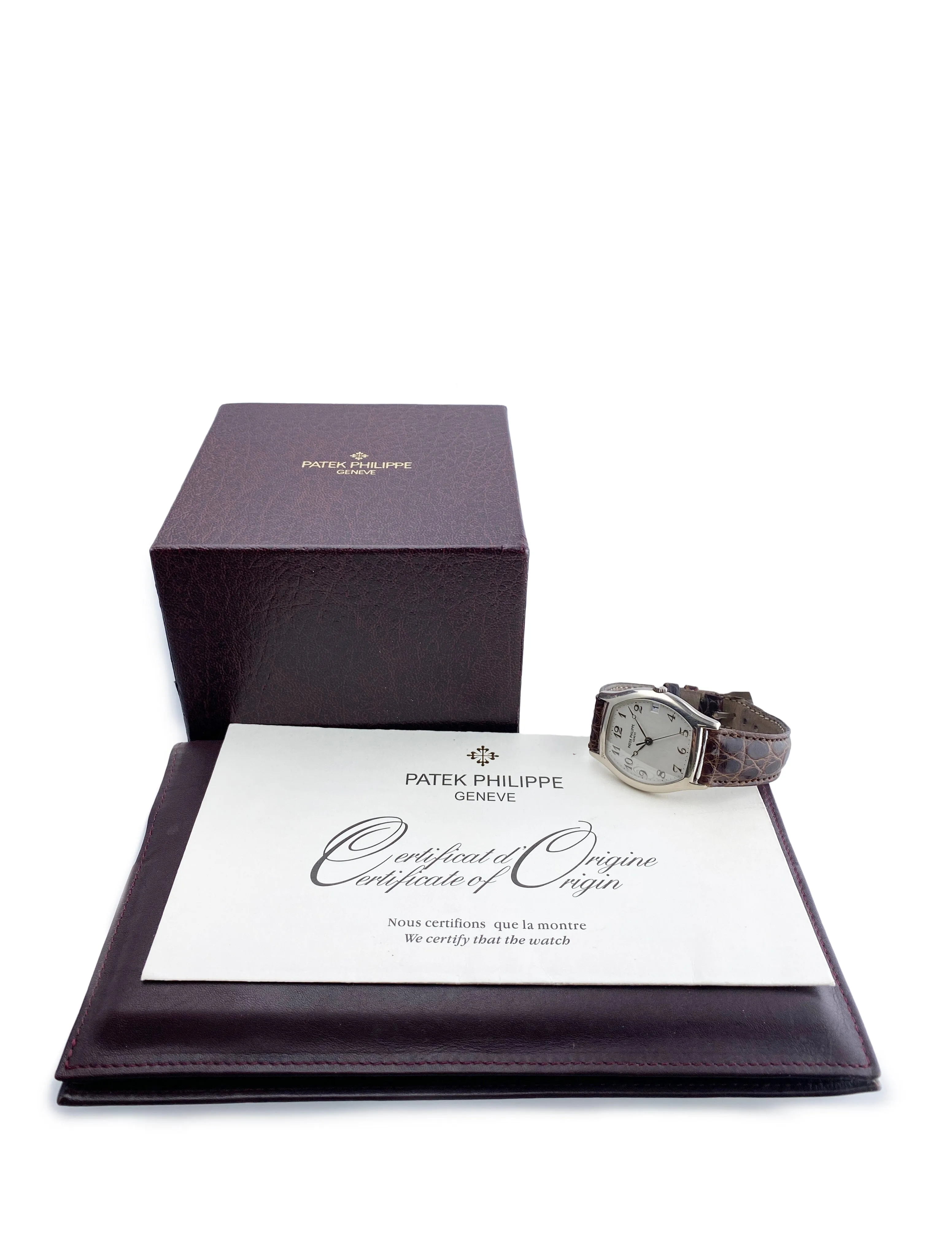 Patek Philippe Gondolo 5030G Silver Dial Mens Watch Box Papers