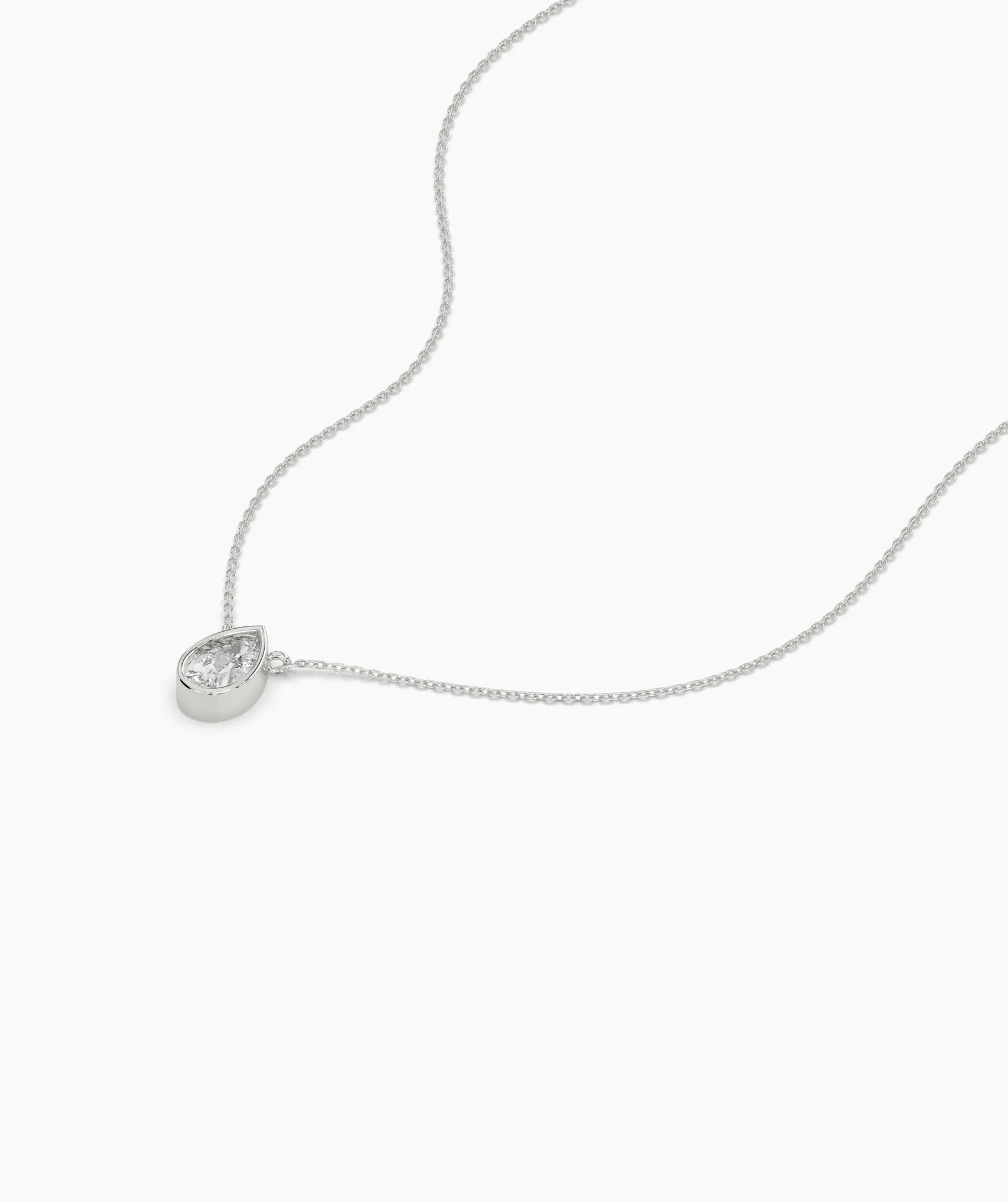 Pear Diamond Pendant Necklace