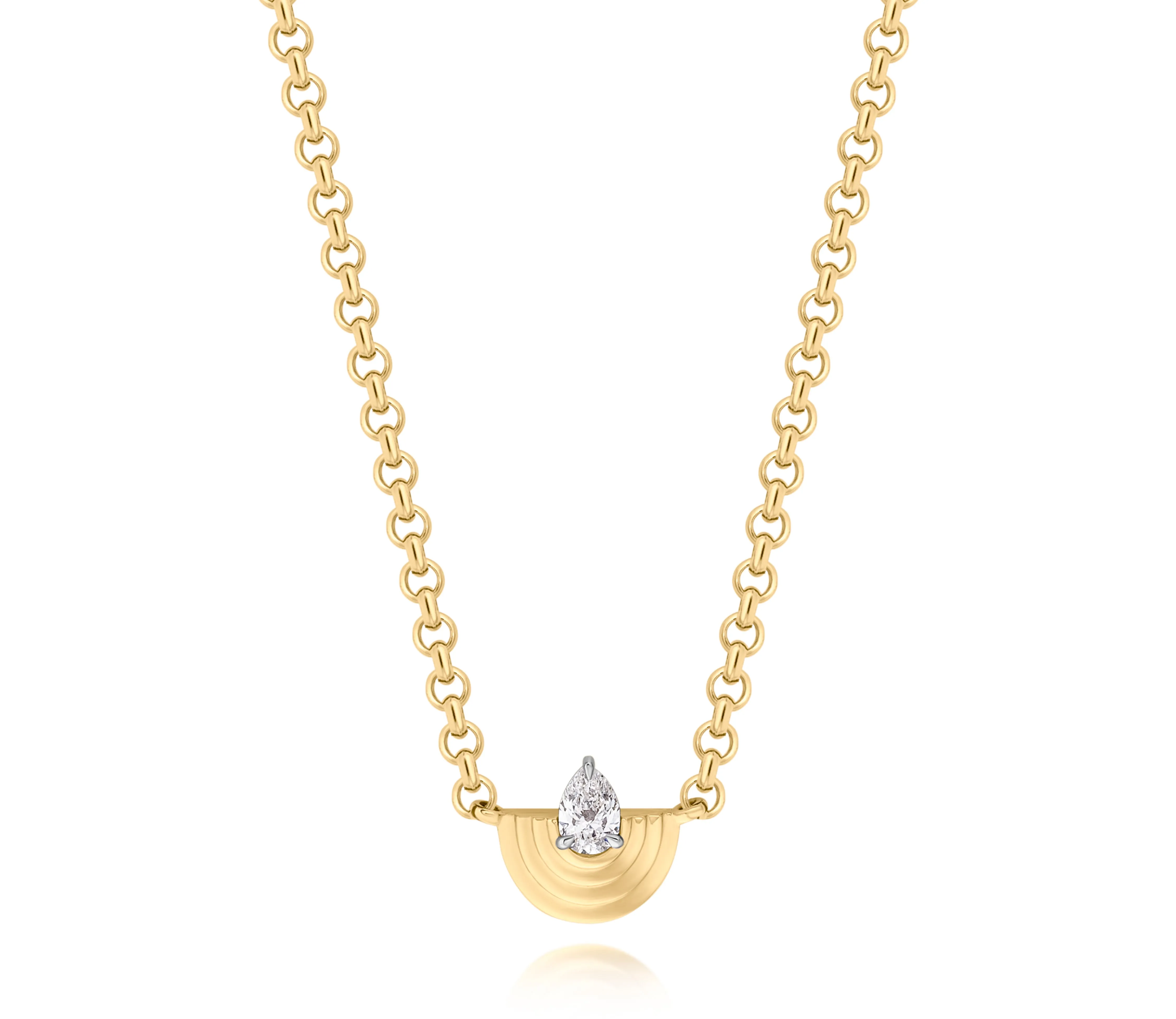 Pear Shape Diamond Demi Layered Necklace