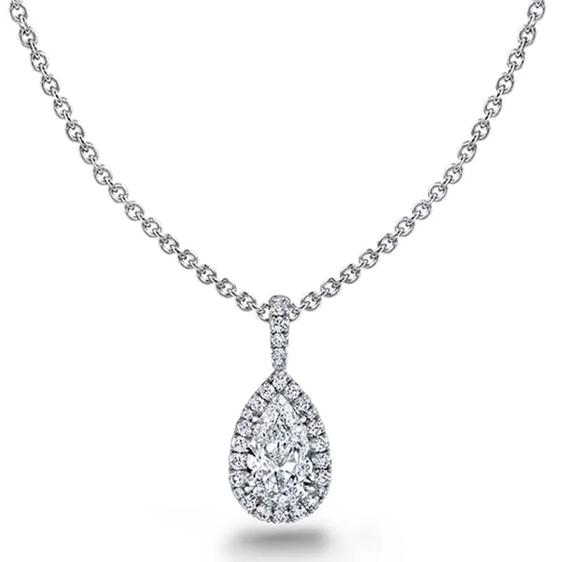 Pear Shaped Diamond Necklace