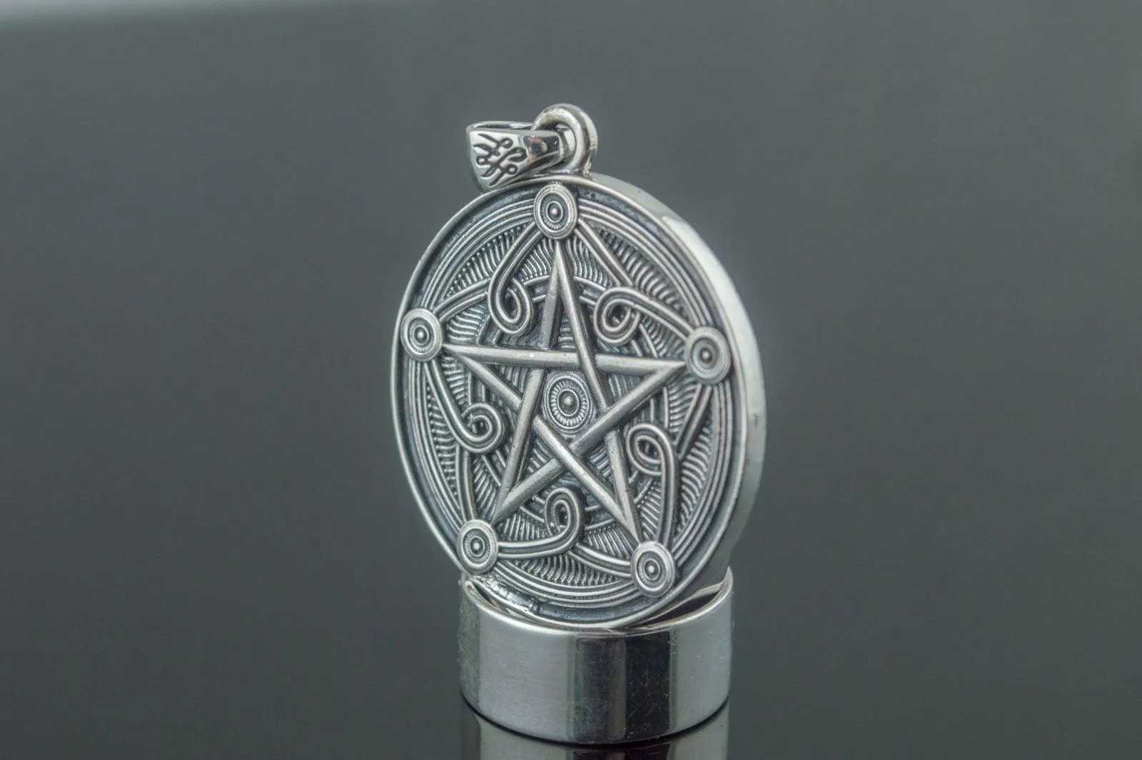 Pentagram Symbol Pendant Sterling Silver Handmade Wicca Jewelry
