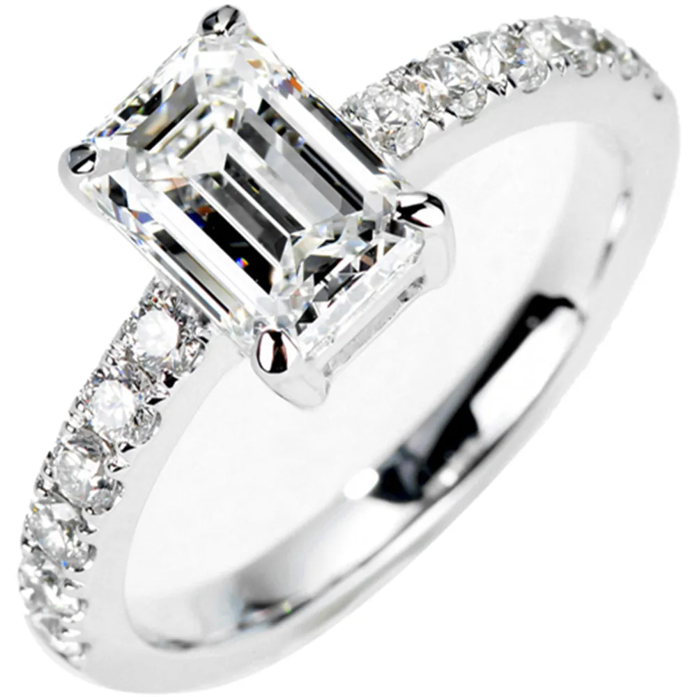 Perfect Fit Emerald Cut Lab-Grown Diamond Engagement Ring