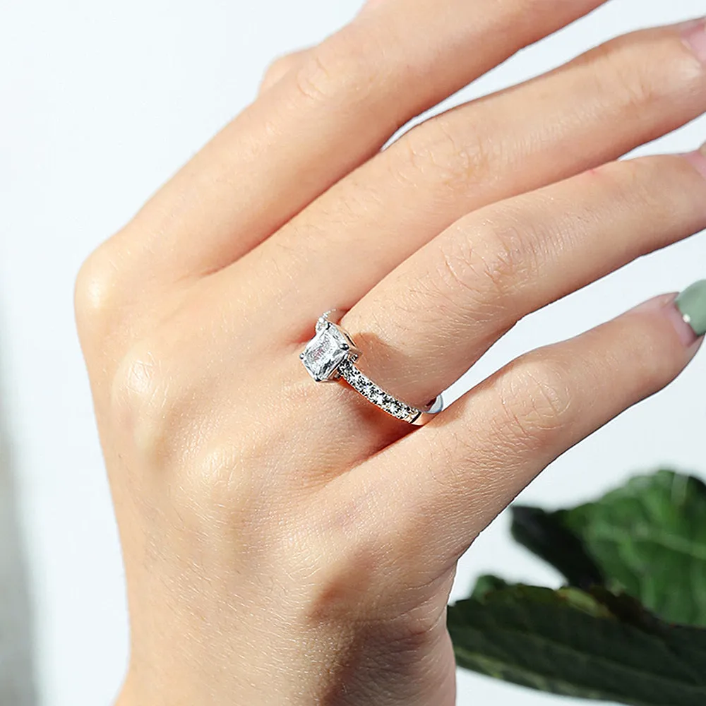 Perfect Fit Emerald Cut Lab-Grown Diamond Engagement Ring