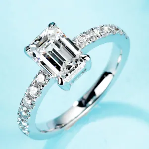 Perfect Fit Emerald Cut Lab-Grown Diamond Engagement Ring