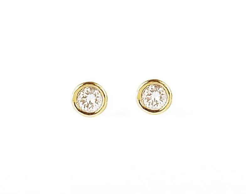 Petite Diamond Bezel Earrings
