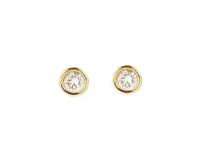 Petite Diamond Bezel Earrings