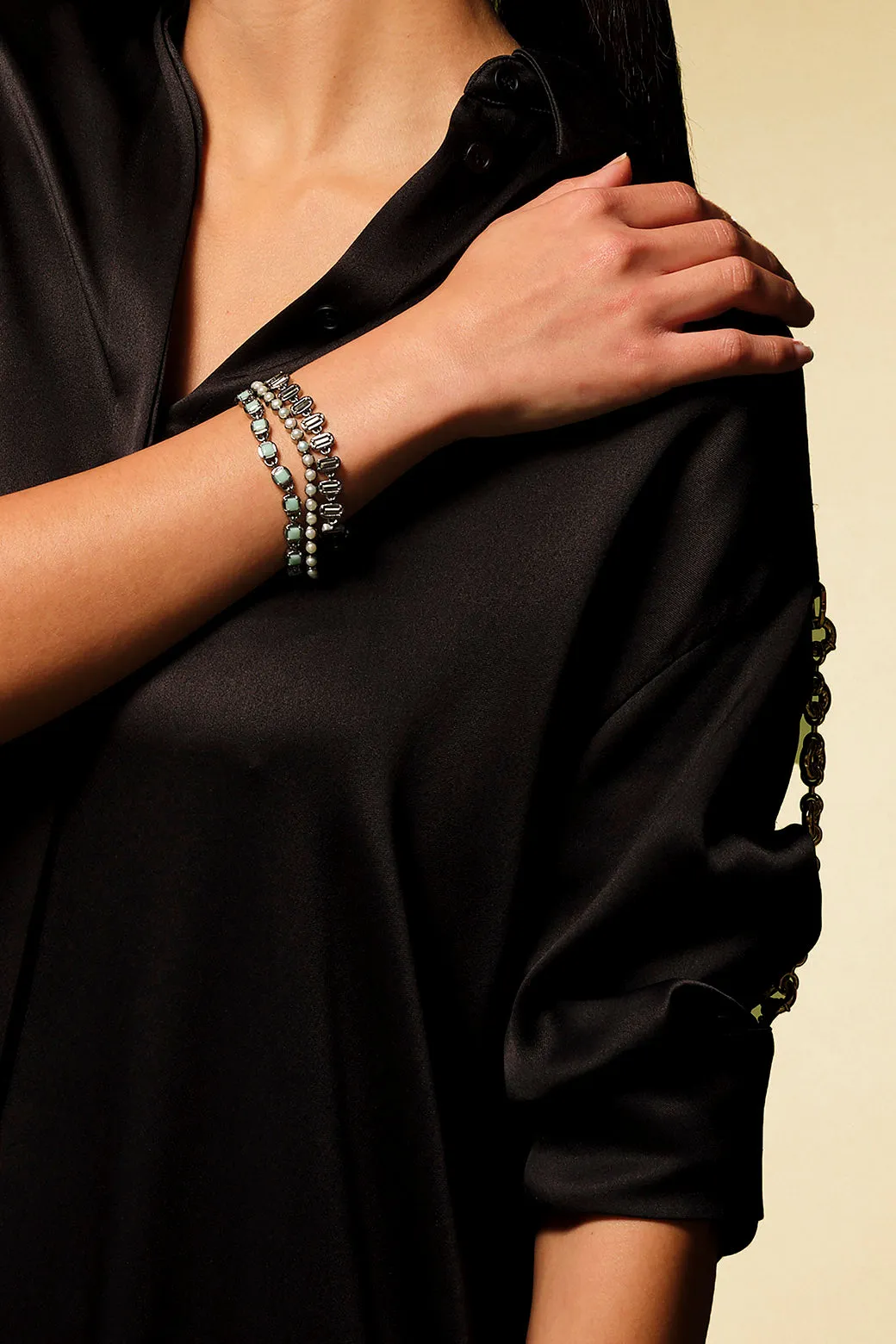 Petite Dot Tennis Bracelet - Pearl