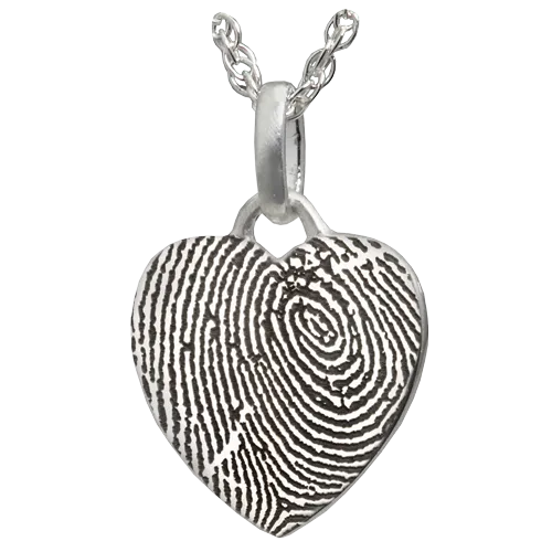 Petite Heart Fingerprint Pendant