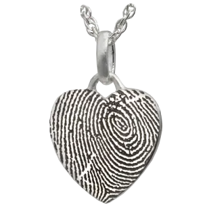 Petite Heart Fingerprint Pendant