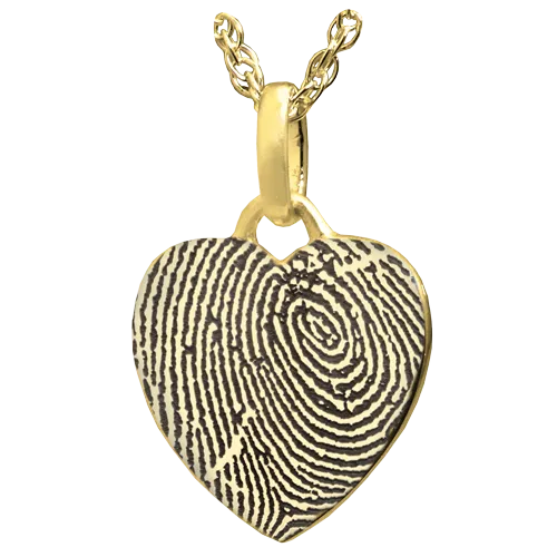 Petite Heart Fingerprint Pendant